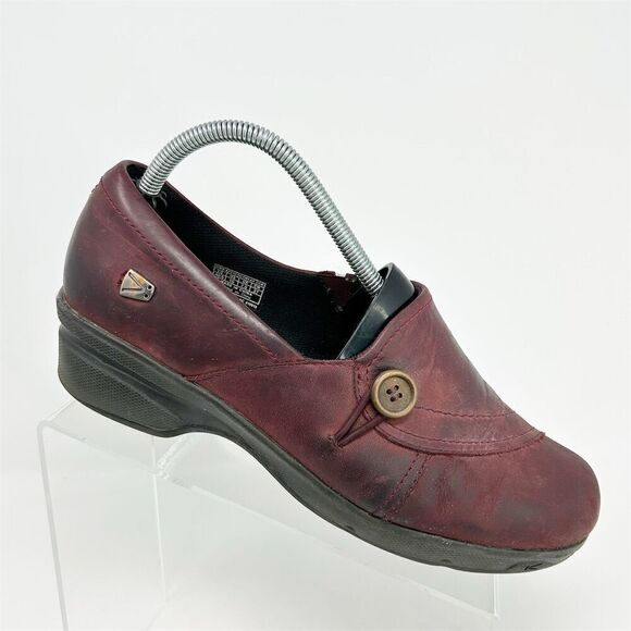 Keen Shoes - KEEN Women's Red Leather Slip-On Clog Loafers Size 10 Casual Comfort